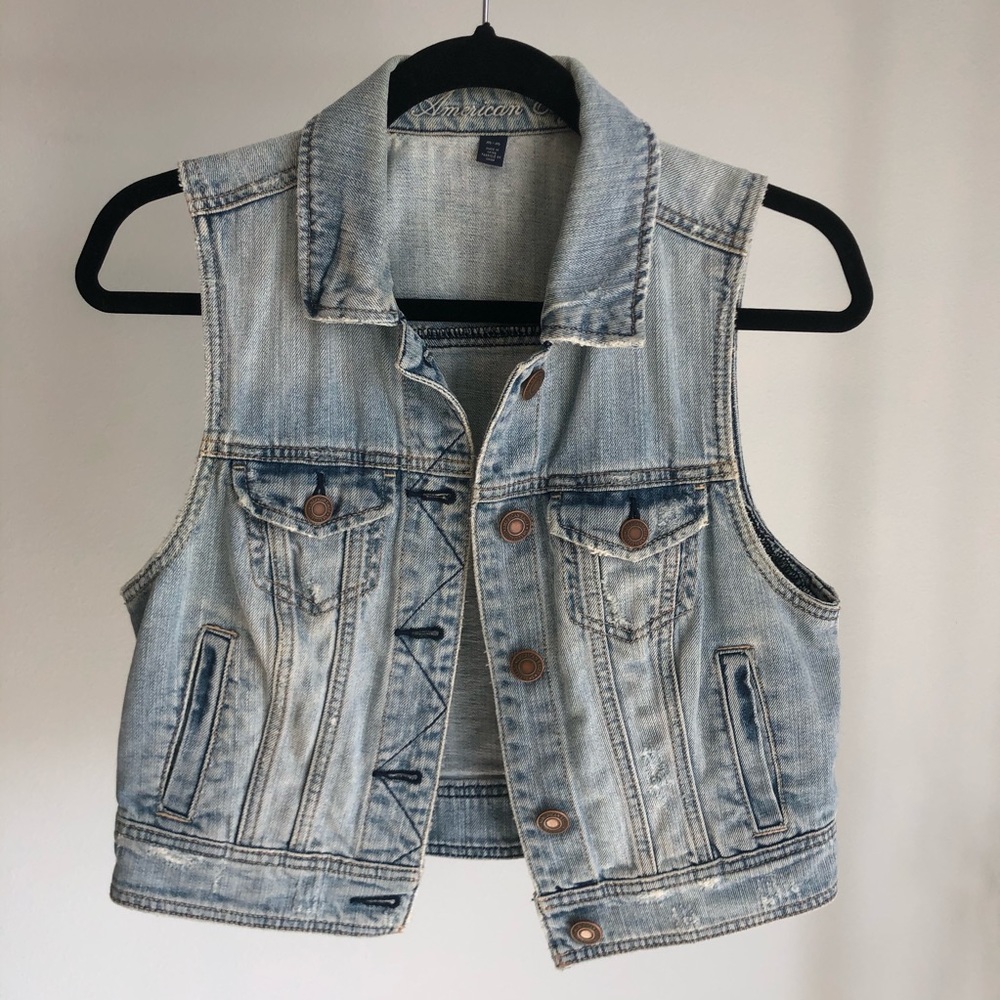 American Eagle Denim Vest